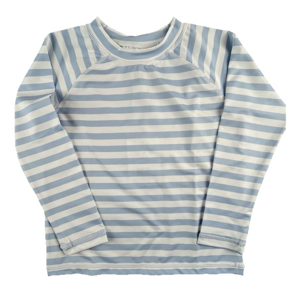 New Andie‎ Swim Size 4T Blue White Stripe The Kids Rashguard Beach Girls Boys - Picture 1 of 7